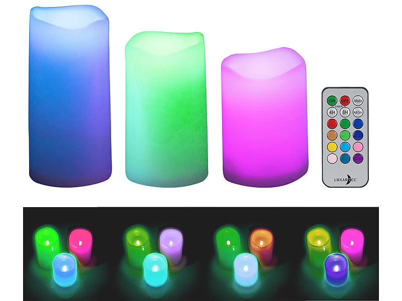 ; Akku-LED-Teelicht-Sets mit Ladestation 