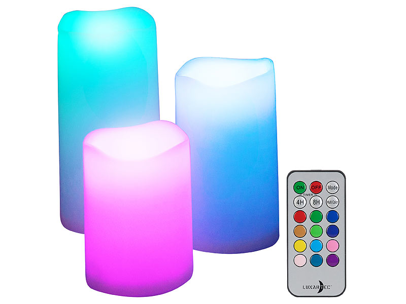 ; Akku-LED-Teelicht-Sets mit Ladestation 