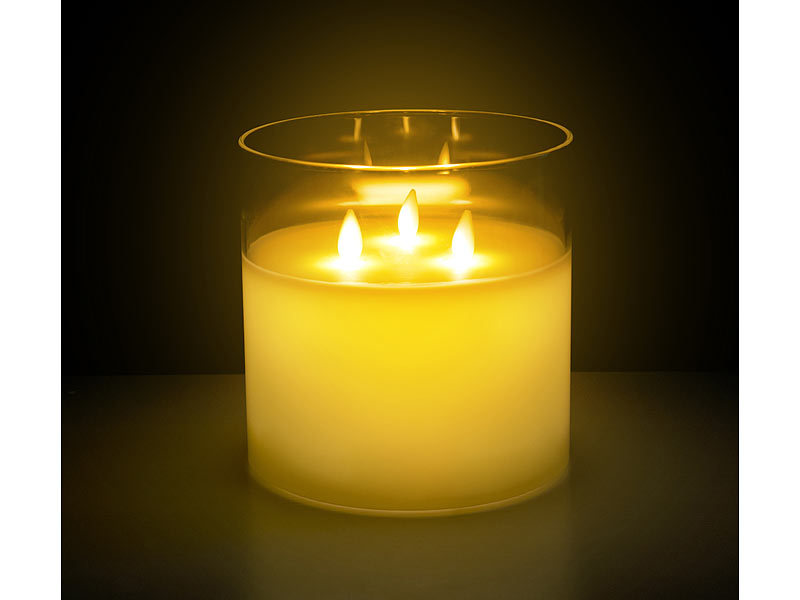 ; Akku-LED-Teelicht-Sets mit Ladestation, Solar-Windlichter 