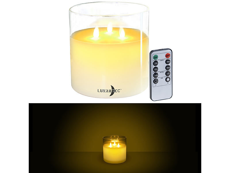 ; Akku-LED-Teelicht-Sets mit Ladestation, Solar-Windlichter 