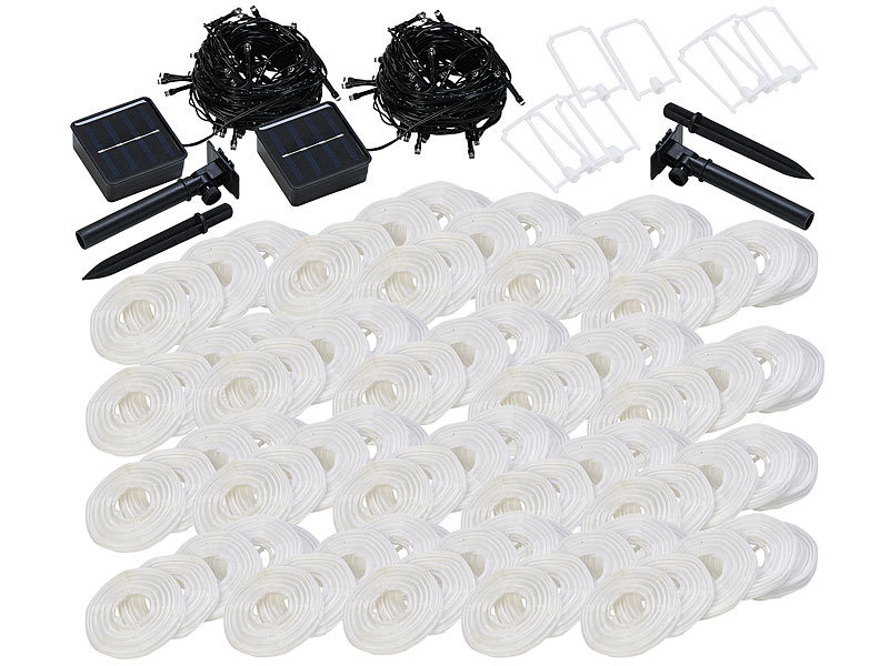 ; LED-Solar-Lichterketten (warmweiß) LED-Solar-Lichterketten (warmweiß) LED-Solar-Lichterketten (warmweiß) LED-Solar-Lichterketten (warmweiß) 