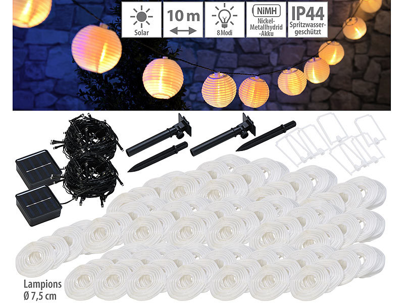 ; LED-Solar-Lichterketten (warmweiß) LED-Solar-Lichterketten (warmweiß) LED-Solar-Lichterketten (warmweiß) LED-Solar-Lichterketten (warmweiß) 