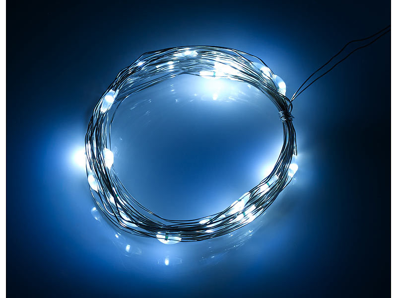 ; LED-Solar-Lichterketten (warmweiß), LED-Lichterketten für innen und außen 