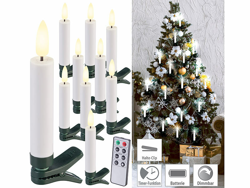 ; Kabellose, dimmbare LED-Weihnachtsbaumkerzen mit Fernbedienung und Timer Kabellose, dimmbare LED-Weihnachtsbaumkerzen mit Fernbedienung und Timer Kabellose, dimmbare LED-Weihnachtsbaumkerzen mit Fernbedienung und Timer 
