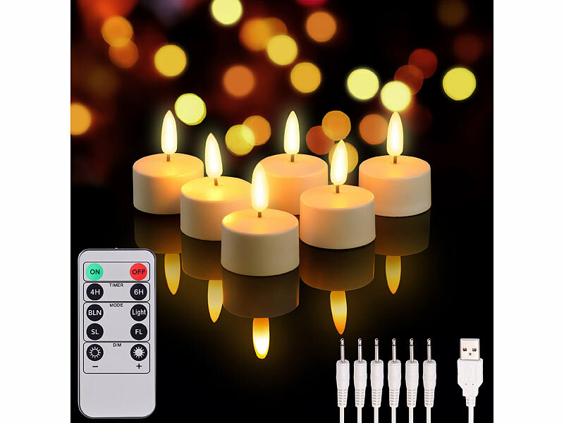 ; Akku-LED-Teelicht-Sets mit Ladestation Akku-LED-Teelicht-Sets mit Ladestation Akku-LED-Teelicht-Sets mit Ladestation 