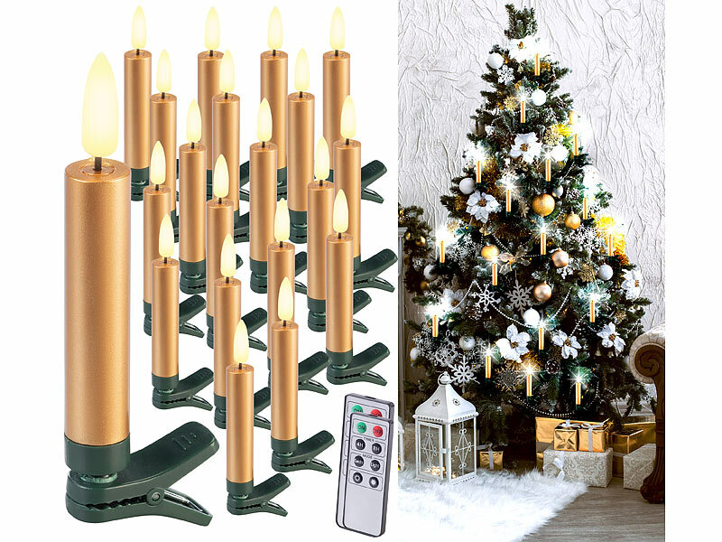 ; Kabellose, dimmbare LED-Weihnachtsbaumkerzen mit Fernbedienung und Timer Kabellose, dimmbare LED-Weihnachtsbaumkerzen mit Fernbedienung und Timer Kabellose, dimmbare LED-Weihnachtsbaumkerzen mit Fernbedienung und Timer 