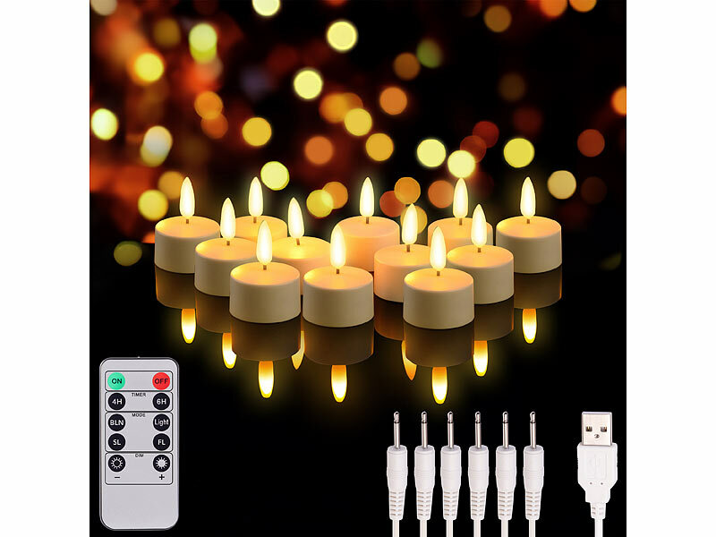 ; Akku-LED-Teelicht-Sets mit Ladestation Akku-LED-Teelicht-Sets mit Ladestation Akku-LED-Teelicht-Sets mit Ladestation 