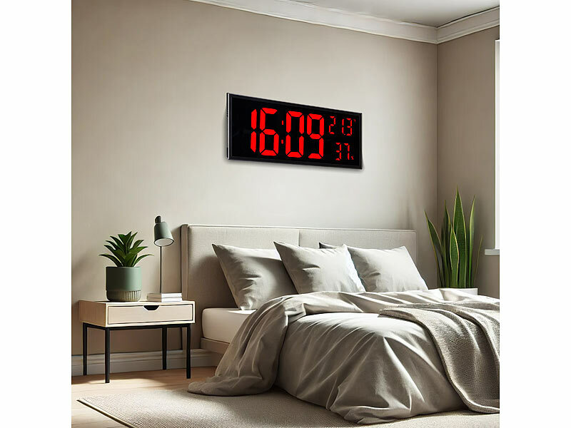 ; LED-Funk-Wanduhren mit Temperaturanzeigen LED-Funk-Wanduhren mit Temperaturanzeigen LED-Funk-Wanduhren mit Temperaturanzeigen 