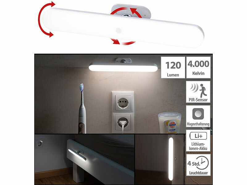 ; LED-Batterieleuchten mit Bewegungsmelder 