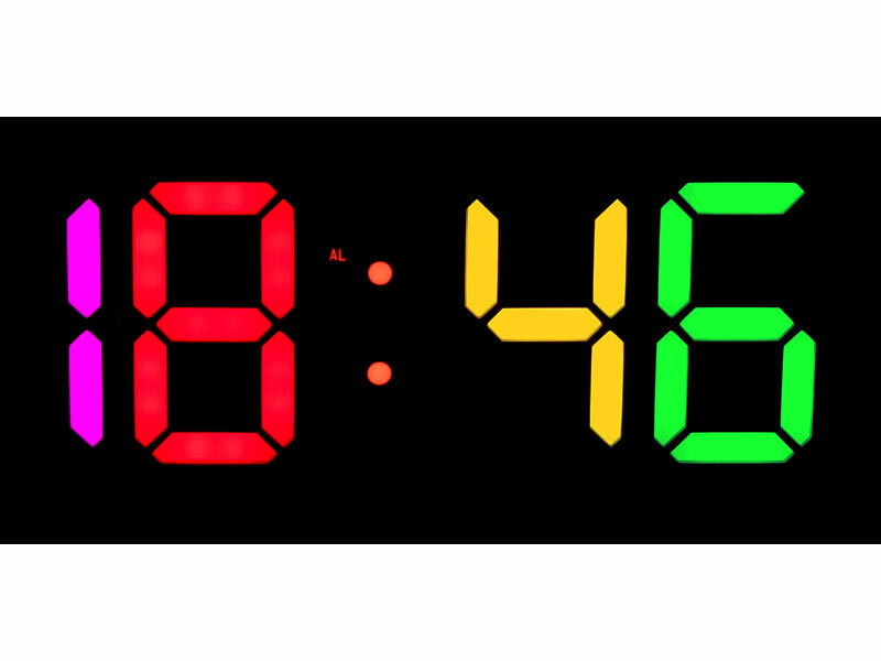 ; LED-Funk-Wanduhren mit Temperaturanzeigen LED-Funk-Wanduhren mit Temperaturanzeigen 