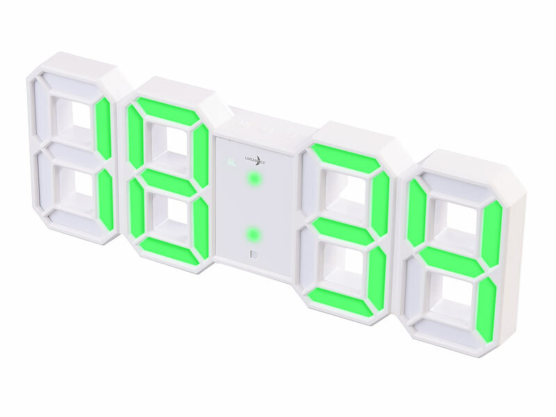 ; LED-Funk-Wanduhren mit Temperaturanzeigen LED-Funk-Wanduhren mit Temperaturanzeigen 