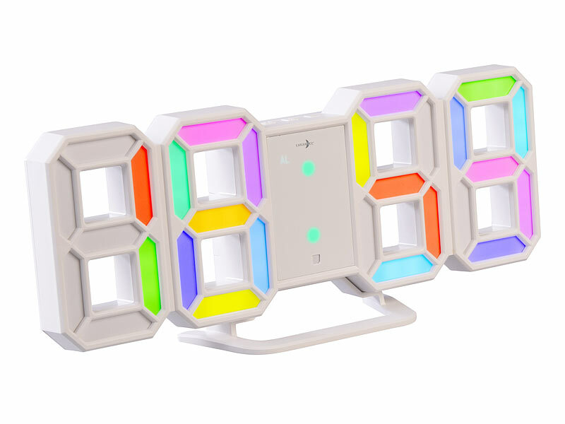 ; LED-Funk-Wanduhren mit Temperaturanzeigen LED-Funk-Wanduhren mit Temperaturanzeigen 