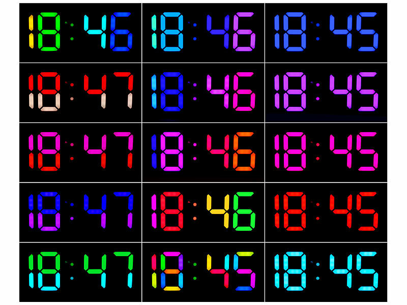 ; LED-Funk-Wanduhren mit Temperaturanzeigen LED-Funk-Wanduhren mit Temperaturanzeigen LED-Funk-Wanduhren mit Temperaturanzeigen 