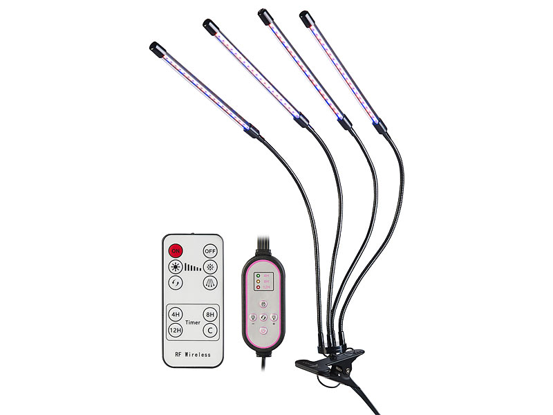 ; LED-Spots GU5.3 (warmweiß), LED-Pflanzenwachstums-Streifen 