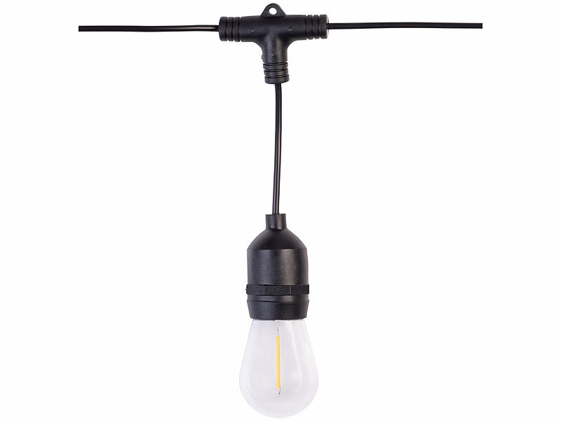 ; LED-Lichterketten für innen und außen, LED-Solar-Lichterketten (warmweiß) 