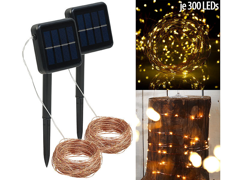 ; LED-Solar-Lichterketten (warmweiß) LED-Solar-Lichterketten (warmweiß) 