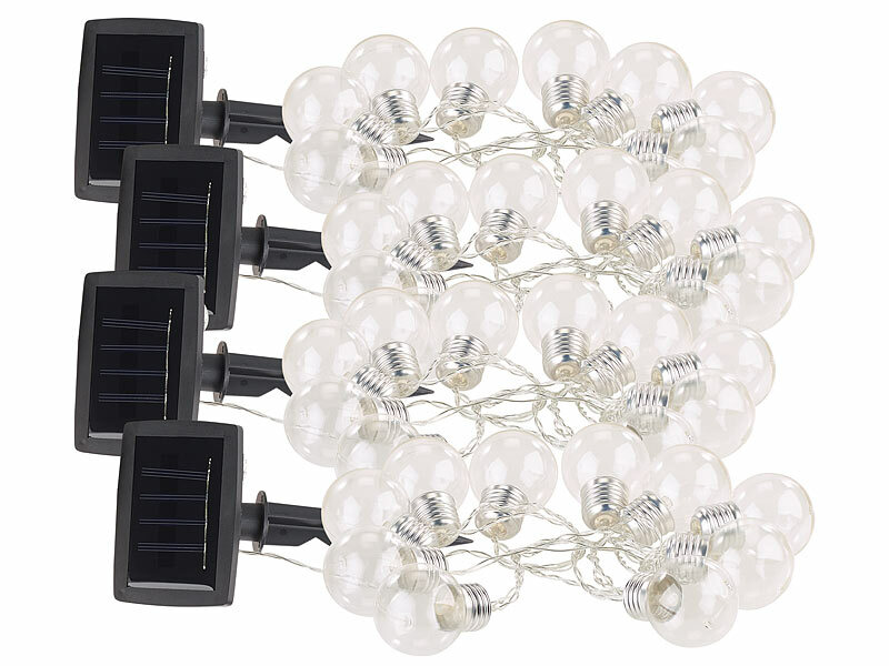 ; LED-Solar-Lichterketten (warmweiß) LED-Solar-Lichterketten (warmweiß) LED-Solar-Lichterketten (warmweiß) 