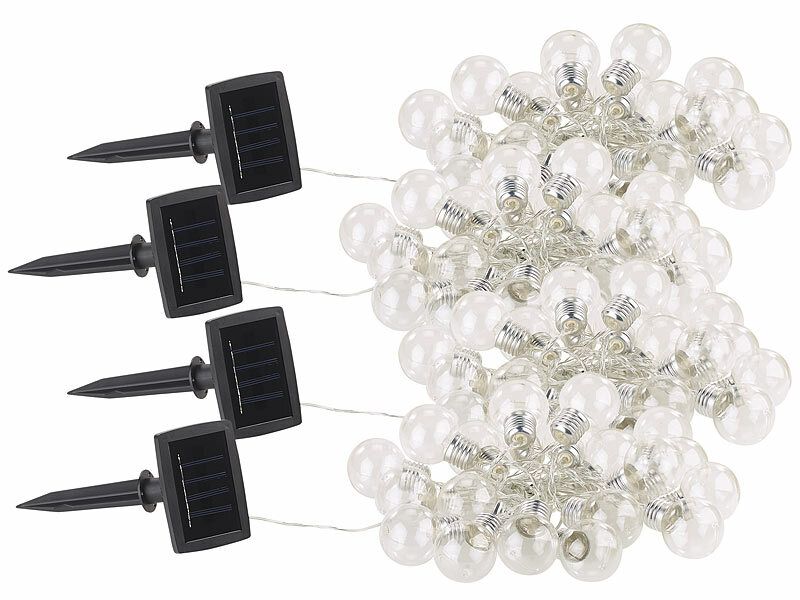 ; LED-Solar-Lichterketten (warmweiß) LED-Solar-Lichterketten (warmweiß) LED-Solar-Lichterketten (warmweiß) 